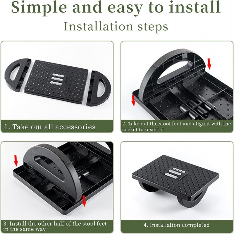 Ergonomic under desk foot rest stool for office use