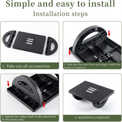 Ergonomic under desk foot rest stool for office use
