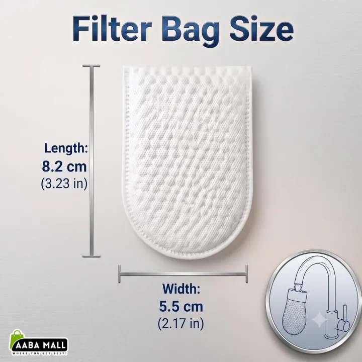 Universal Tap Water Filter Pack of 20 Reusable Cotton Faucet Filter Bags for Kitchen and Bathroom Faucet Water Filtration