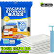 Vacuum Storage Bag for Clothes, Bedding & Pillows ? Space Saver Travel Seal Bag with Valve | Reusable Vacuum Compression Organizer