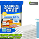 Vacuum Storage Bag for Clothes, Bedding & Pillows ? Space Saver Travel Seal Bag with Valve | Reusable Vacuum Compression Organizer