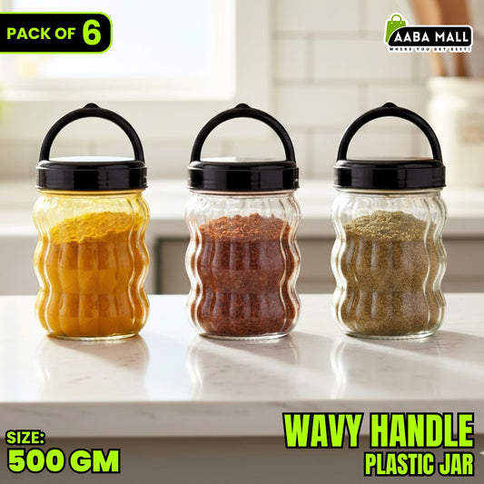 BPA free transparent kitchen storage jar 500gm