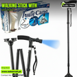 Trusty Cane Adjustable Folding Walking Stick with LED Light ? Foldable & Height Adjustable Walking Aid