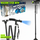 Trusty Cane Adjustable Folding Walking Stick with LED Light - Foldable & Height Adjustable Walking Aid