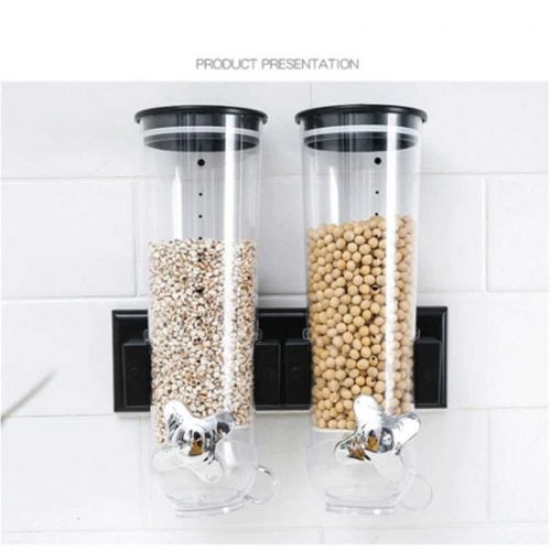 Wall Mounted Dry Food Storage Cereal Dispenser