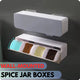 Condiment Box Kitchen Utensils One Multi Grid Spice Jar Combination 4 Grid Wall Mounted Salt Sugar MSG Storage Seasoning Box