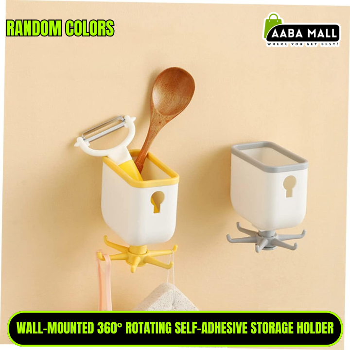 rotating hook, kitchen organizer, bathroom hooks, self adhesive wall rack, utensil hanger, 360 degree hook, storage holder, kitchen accessories, wall hook rack, space saving storage