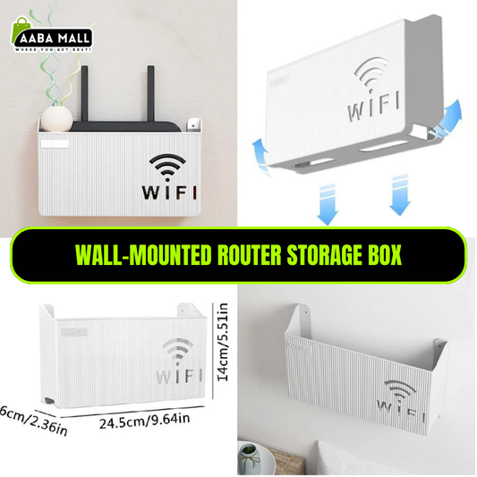 router box, wall mounted router shelf, wifi box organizer, set top box holder, no drilling shelf, router storage box, tv accessories, wall shelf, living room organizer, cable management box