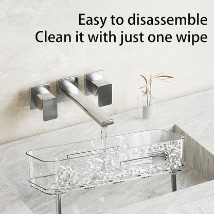 Adhesive Bathroom Holder Wall-Mounted Shower Storage Rack Without Drilling