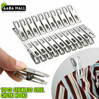 12pcs Stainless Steel CHUTKI Clips Clothing HOOKS Clamps Sealing Clip Household Clothespin Clothes Pegs - AABA MALL