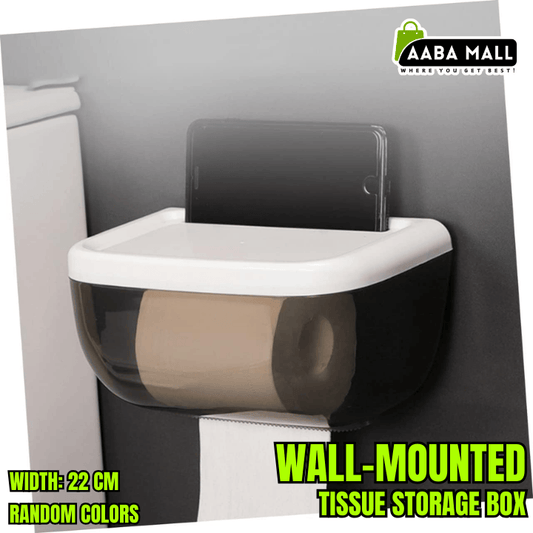 tissue holder, wall mounted tissue box, adhesive tissue holder, bathroom organizer, kitchen tissue holder, black tissue box, seamless tissue storage, no drill tissue holder, home accessories, tissue dispenser
