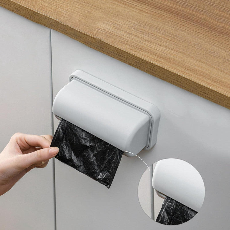 Wall mount garbage bag dispenser organizer