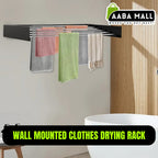 Invisible Wall-Mounted Clothes Drying Rack Stand Hanger - AABA MALL