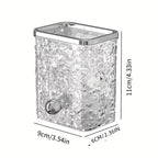 Wall-Mounted Bathroom Storage Box Water Ripple Design Multi-Compartment Organizer