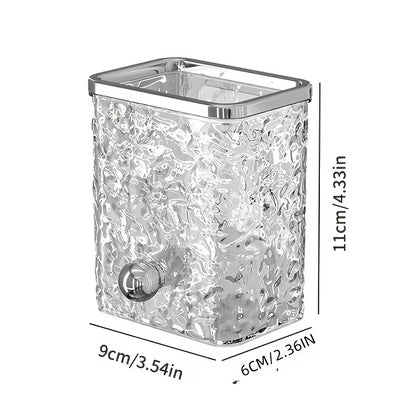 Wall-Mounted Bathroom Storage Box Water Ripple Design Multi-Compartment Organizer