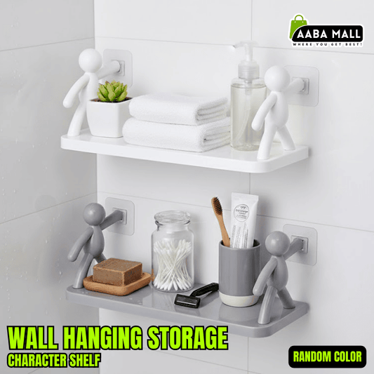 wall hanging character storage shelf kitchen bathroom