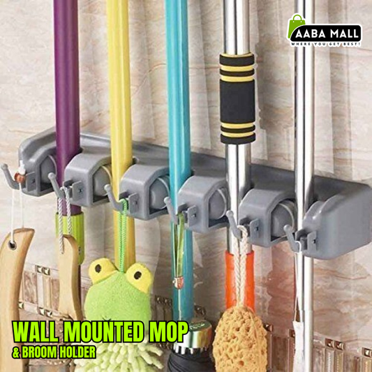 mop holder, broom holder