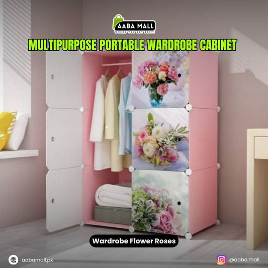 DIY Multipurpose Portable Wardrobe Cabinet – 6 Cubes Clothes Storage Organizer Almirah