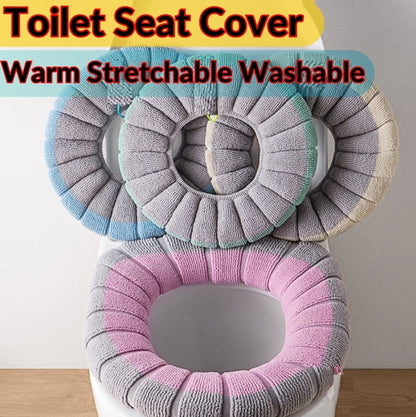 Bathroom Accessories Toilet Seat Cover Commode Case Winter Warm Washable Closes tool Mat Bathroom Toilet Pad Cushion - AABA MALL