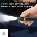 Car washing using heavy-duty high pressure nozzle