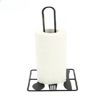 Premium Kitchen Napkin Holder, Kitchen Napkin Roll Stand, Paper Towel Holder. Elegant, Black Tissue Roll Holder, Iron Roll Paper Rack