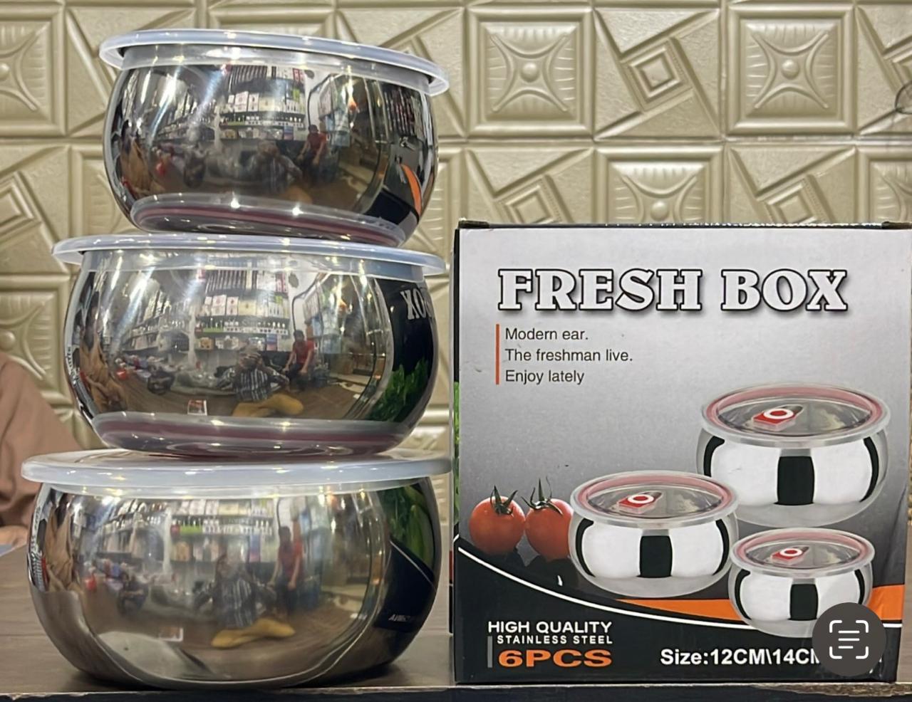 3-Piece Stainless Steel Refrigerator Bowl Set