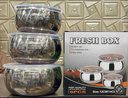 3-Piece Stainless Steel Refrigerator Bowl Set