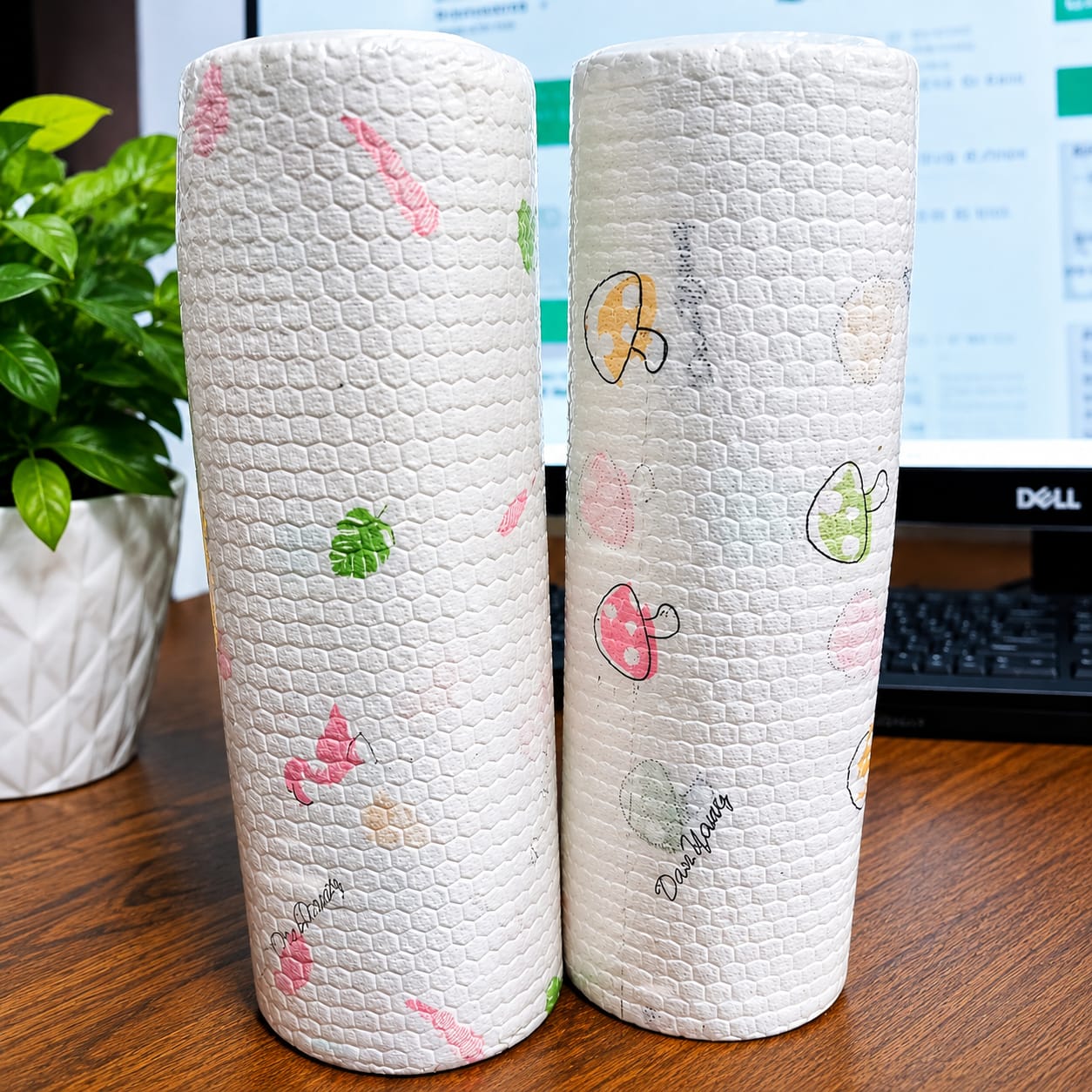 Disposable Double-Use Cleaning Cloths | Kitchen Paper Towel for Efficient Cleaning