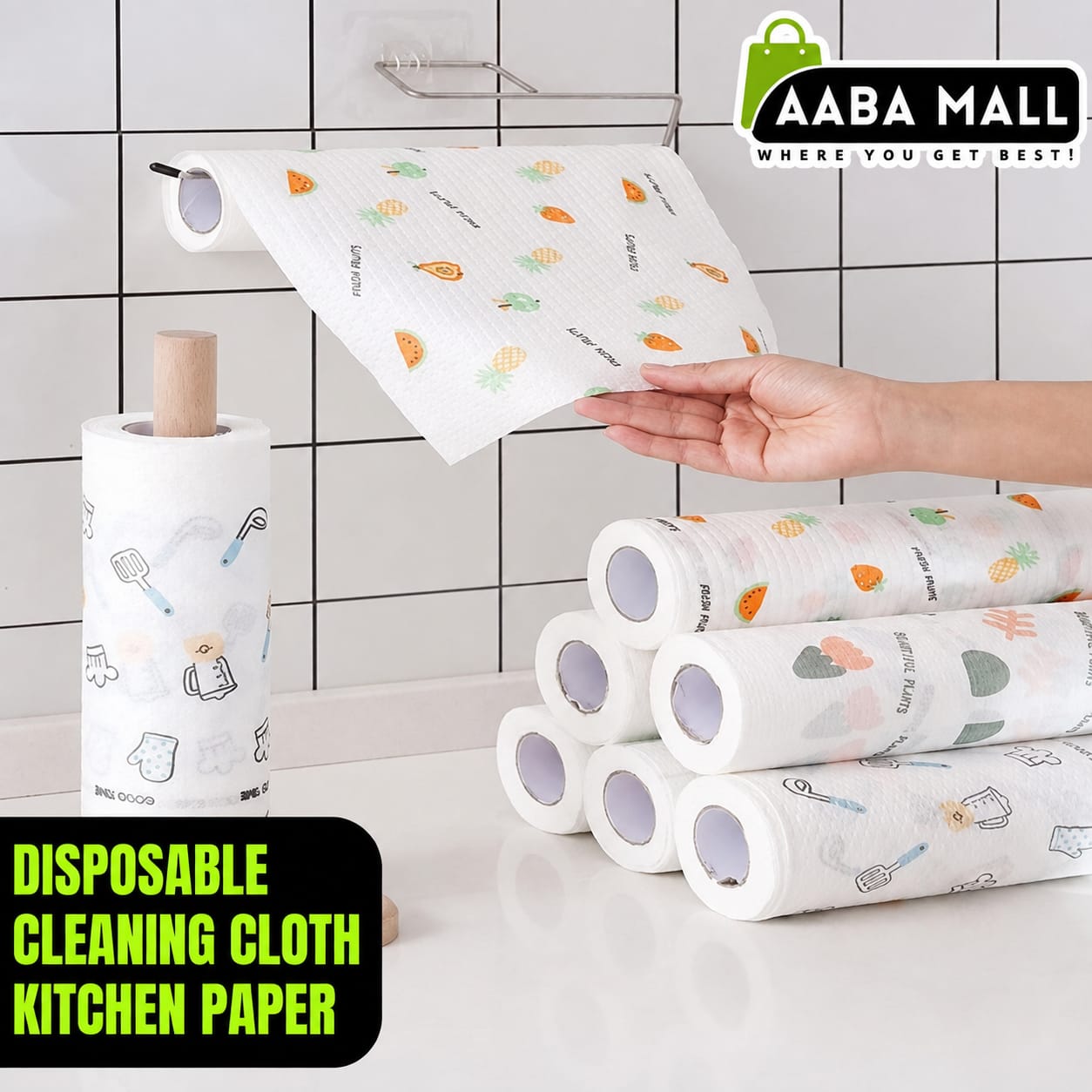 Disposable Double-Use Cleaning Cloths | Kitchen Paper Towel for Efficient Cleaning