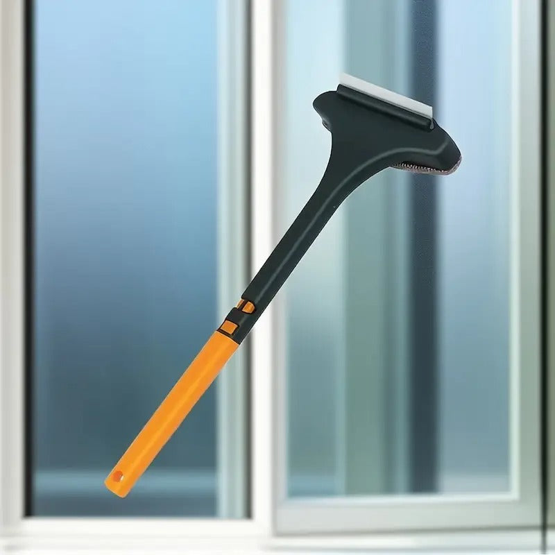 2-in-1 Glass Wiper & Window Cleaning Brush ? Dual-Sided Multi-Functional Screen Cleaner for Home, Kitchen & Office - AABA MALL