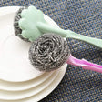 Wire Ball Brush With Long Handle Kitchen Hanging Cleaning Brush Pan Kitchen Dish Handle Washing Tool