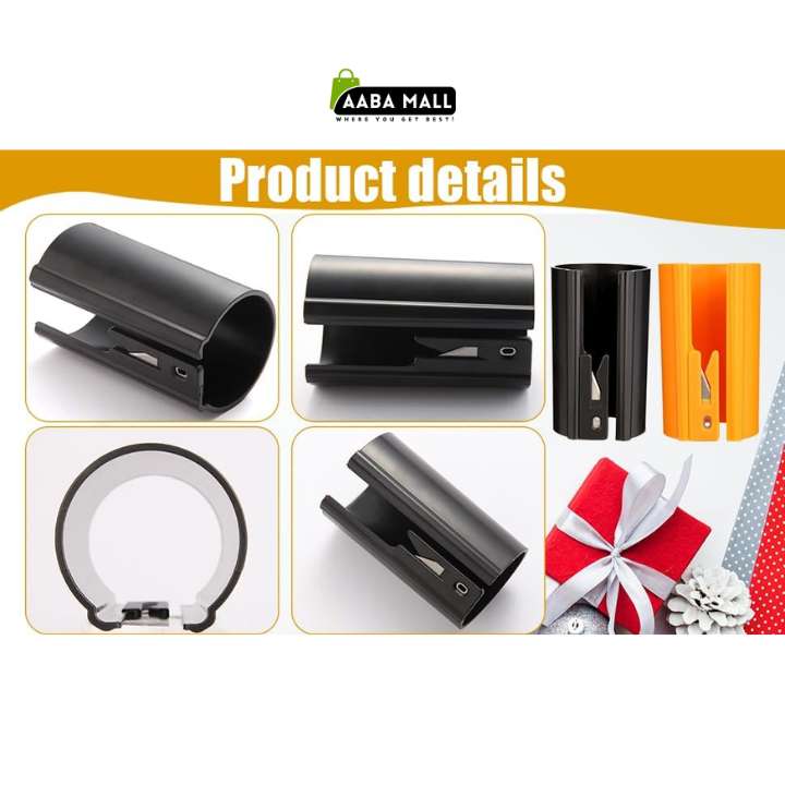 Wrapping Paper Cutter Tool | Sliding Gift Wrap Roll Cutter | Replaceable Blade Tube for Christmas, Halloween, Birthday & Crafting