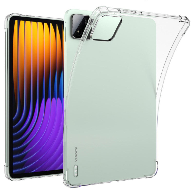 Xiaomi Pad 8 / 8 Pro / 7 / 7 Pro (11.2") Transparent TPU Silicone Case – Reinforced Corners, Anti‑Shock, Flexible & Scratch‑Resistant