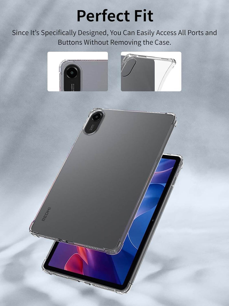 Xiaomi Redmi Pad 2 11 Inch Transparent Case – Slim, Lightweight Soft TPU Anti‑Shock Cover with Raised Edge Protection