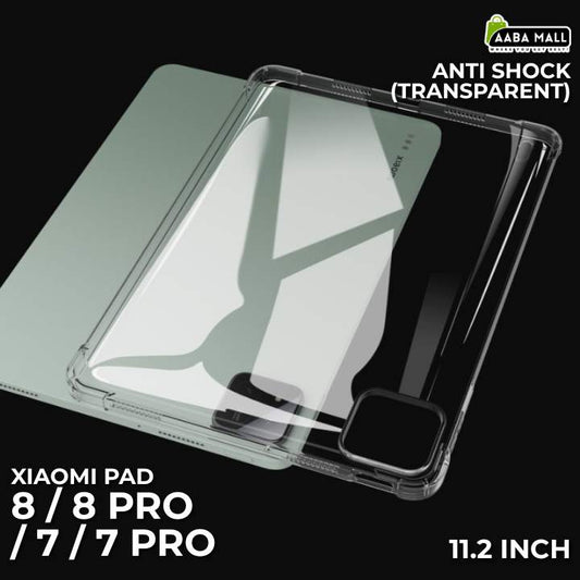 Xiaomi Pad 8 / 8 Pro / 7 / 7 Pro (11.2") Transparent TPU Silicone Case – Reinforced Corners, Anti‑Shock, Flexible & Scratch‑Resistant