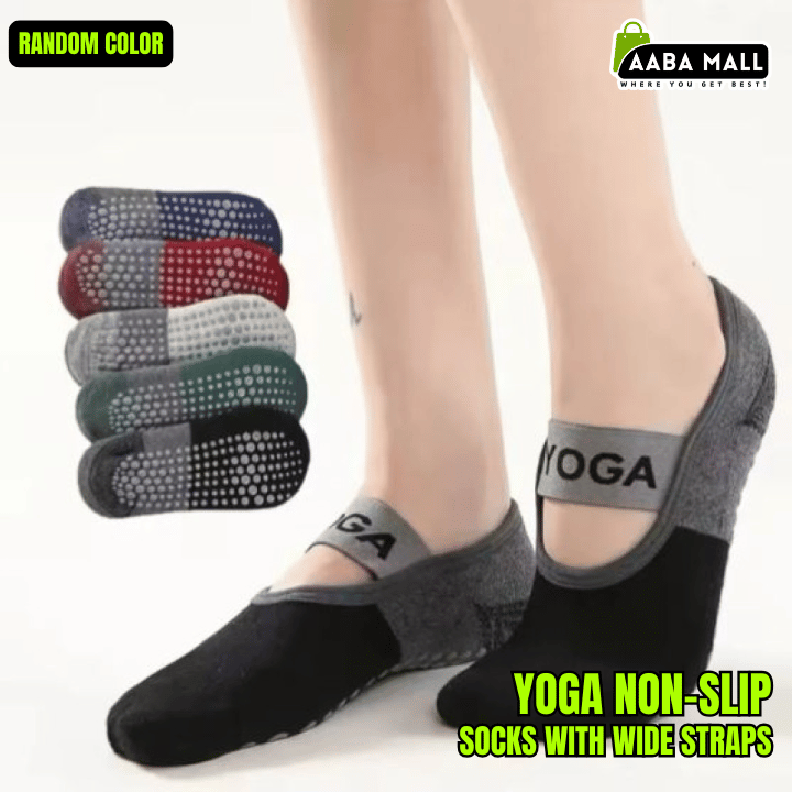 Women’s yoga non-slip socks with wide straps