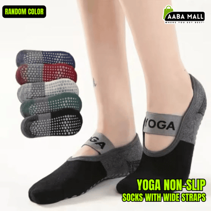 Women’s yoga non-slip socks with wide straps