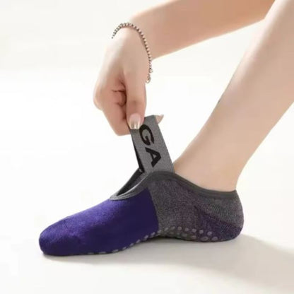 Anti-skid grip socks for yoga and Pilates
