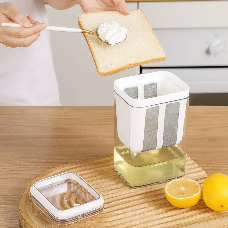 Fine mesh strainer for thick Greek yogurt and hung curd