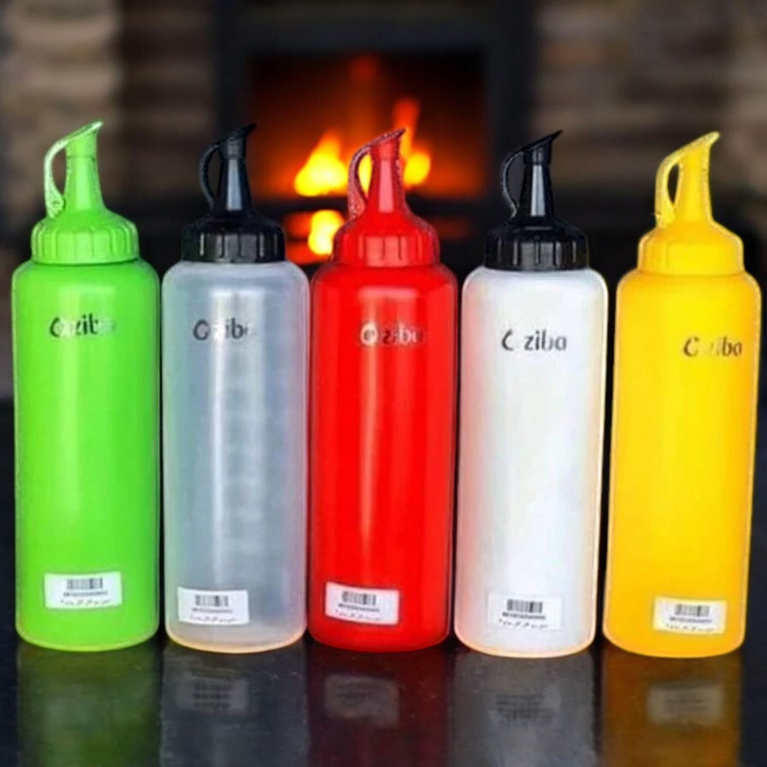 1 Pc ZIBA Ketchup Bottle - Pure Plastic 350ML - AABA MALL