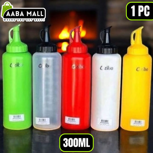 1 Pc ZIBA Ketchup Bottle - Pure Plastic 350ML - AABA MALL