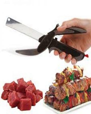 2 in 1 - Clever Cutter - Black &amp; Silver - AABA MALL