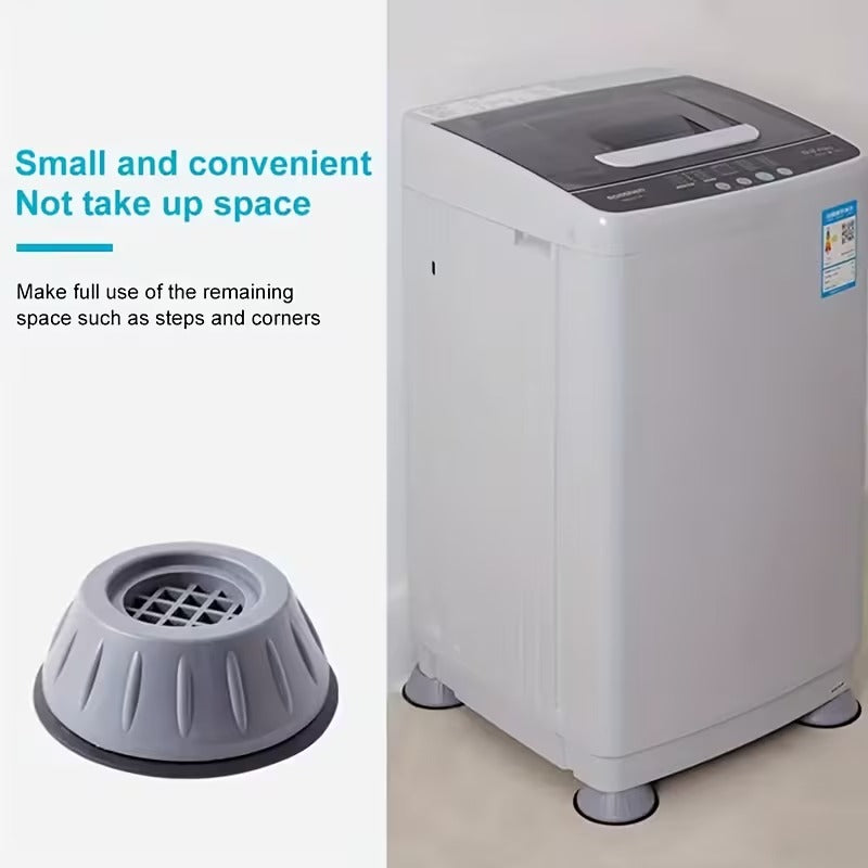 Anti-vibration non-slip riser foot pads for washing machines and heavy household appliances