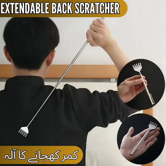 Portable Telescopic Back Scratcher Itch Massage Tool Adjustable Steel Pen-type Clip Tickle Massage Scratch