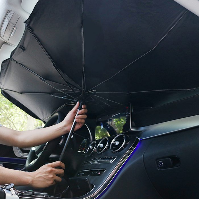 Car Sun Shade Umbrella Cover for Windshield UV Reflecting Foldable Front Glass Sunshade Umbrella