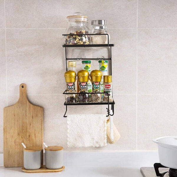 corner shelf, wall mounted storage rack, bathroom shelf, kitchen organizer, adhesive wall rack, no drill shelf, waterproof storage rack, bathroom accessories, space saving shelf