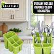 Plastic Cutlery Holder Drainer Caddy ? Multi-Purpose Kitchen Utensil & Tool Organizer