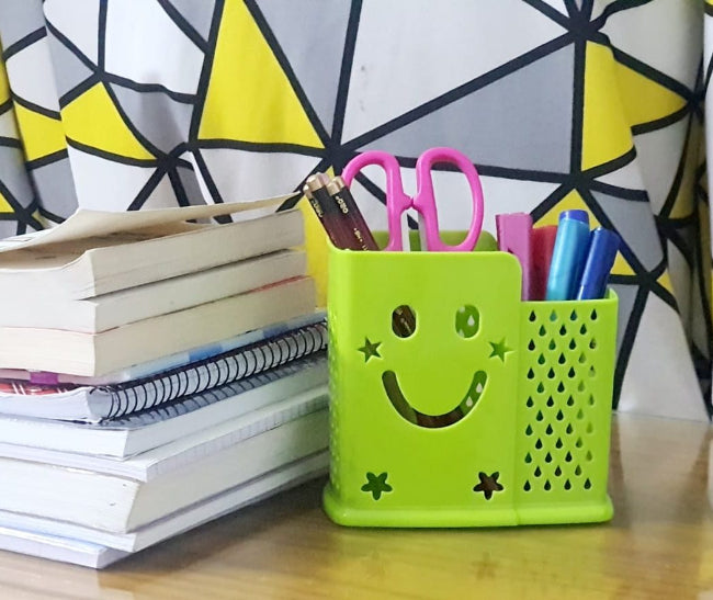 2-grid plastic drainable cutlery stand, utensil drying caddy with removable water collection tray