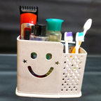 2-grid plastic drainable cutlery stand, utensil drying caddy with removable water collection tray