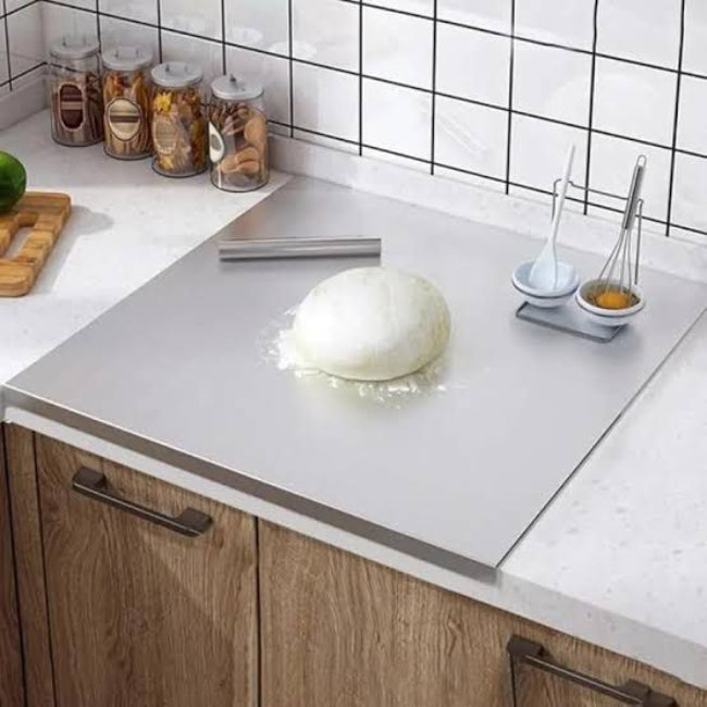 Stainless steel chopping board, anti-bacterial cutting board for meat and vegetables, odor-free kitchen prep platform